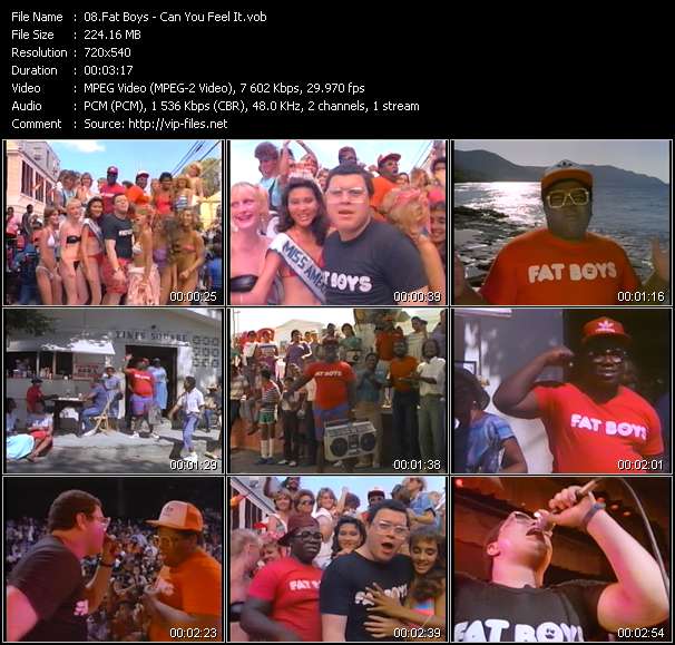 Fat Boys video ”Can You Feel It” from dvd ”Rock America Dance April 1985”