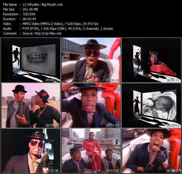 Whodini video ”Big Mouth” from dvd ”Rock America Dance May 1985”