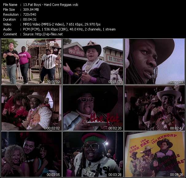 Fat Boys video ”Hard Core Reggae” from dvd ”Rock America Dance November 1985”