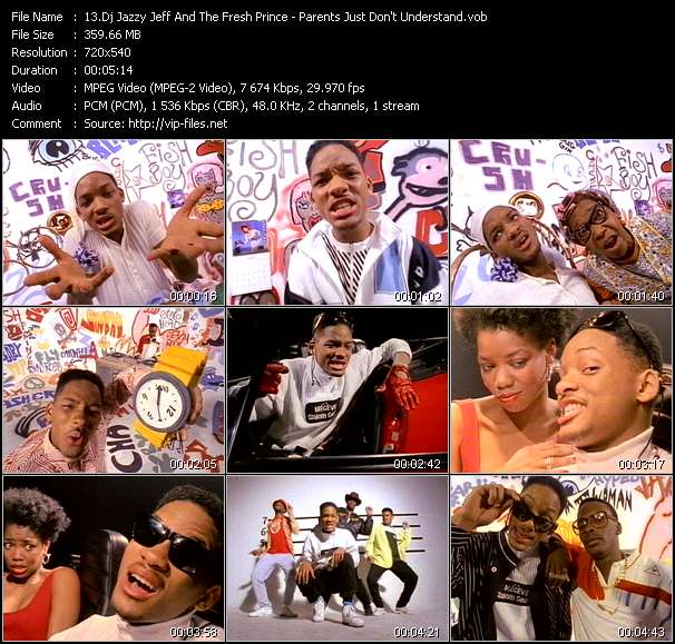 Dj Jazzy Jeff And The Fresh Prince video ”Parents Just Don't Understand” from dvd ”Rock America Mainstream June 1988”