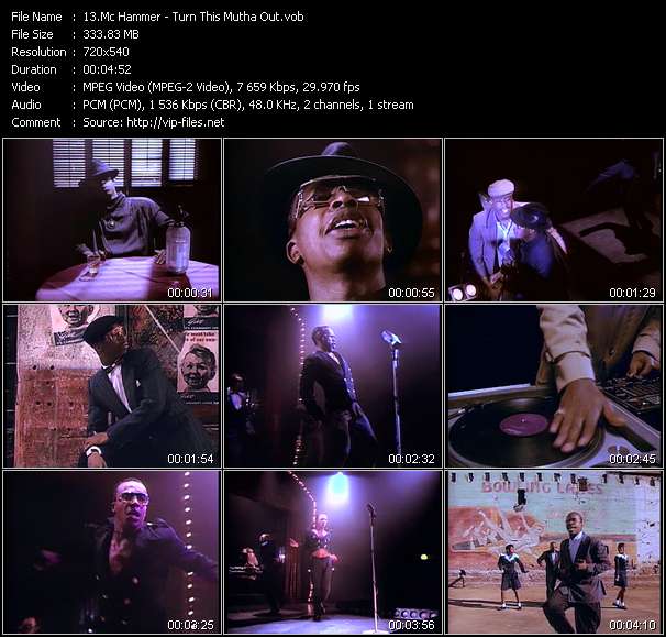 Mc Hammer video ”Turn This Mutha Out” from dvd ”Telegenics Number 72B. Urban. March 1989”