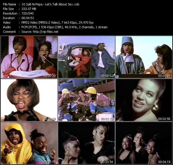 Salt-N-Pepa video ”Let's Talk About Sex (Remix)” from dvd ”Telegenics Number 101B. Urban. August 1991”