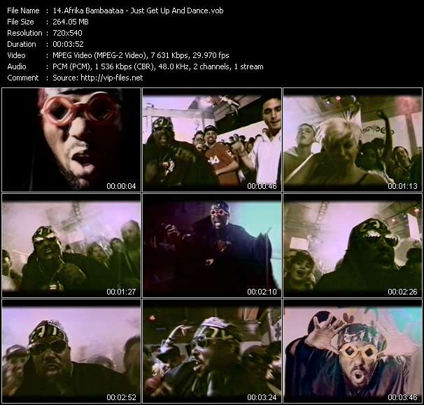 Afrika Bambaataa video ”Just Get Up And Dance” from dvd ”Telegenics Number 101B. Urban. August 1991”