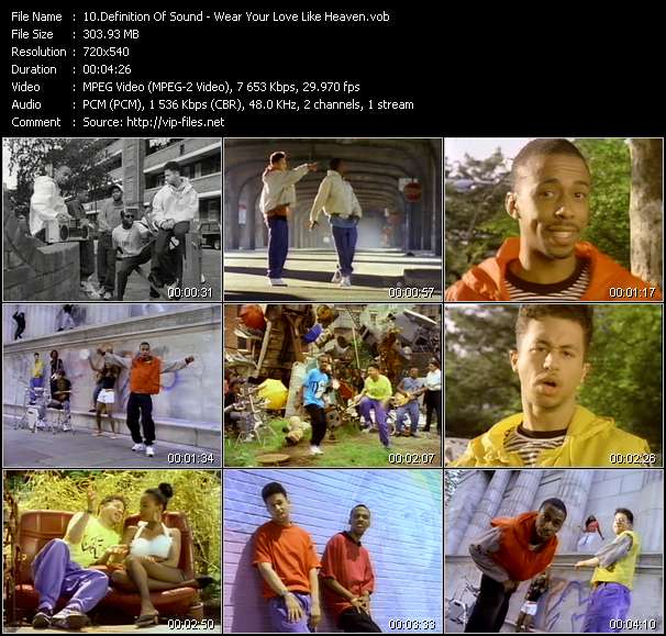 Definition Of Sound video ”Wear Your Love Like Heaven (US Version)” from dvd ”Telegenics Number 102B. Urban. September 1991”