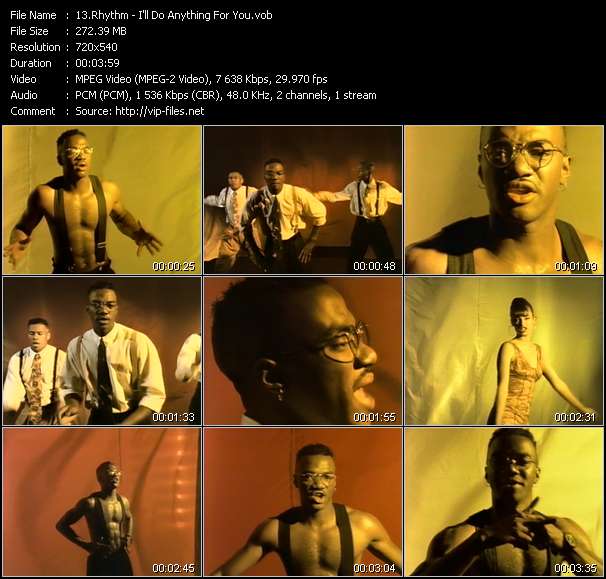 Rhythm video ”I'll Do Anything For You” from dvd ”Telegenics Number 102B. Urban. September 1991”