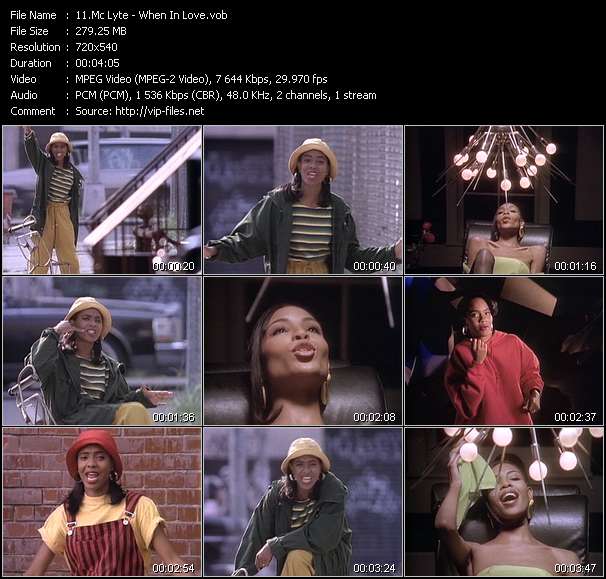 Mc Lyte video ”When In Love” from dvd ”Telegenics Number 104B. Urban. November 1991”