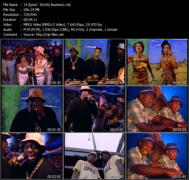 Epmd video ”Strictly Business” from dvd ”Telegenics Number 68B. Urban. November 1988”