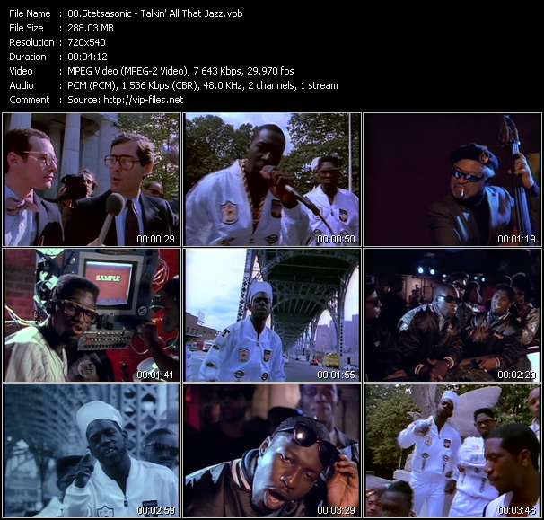 Stetsasonic video ”Talkin' All That Jazz” from dvd ”Telegenics Number 70B. Urban. January 1989”