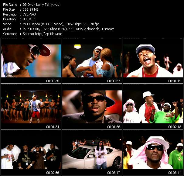 D4L video ”Laffy Taffy” from dvd ”Top Hits USA Video VH-41 April 2006”