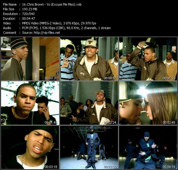 Chris Brown video ”Yo (Excuse Me Miss) - Gimme That” from dvd ”Top Hits USA Video VH-41 April 2006”