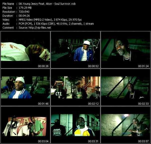 Young Jeezy Feat. Akon video ”Soul Survivor” from dvd ”Top Hits USA Video VH-42 May 2006”