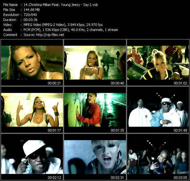 Christina Milian Feat. Young Jeezy video ”Say I” from dvd ”Top Hits USA Video VH-42 May 2006”