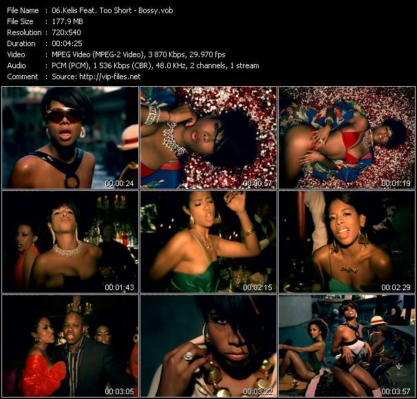 Kelis Feat. Too Short video ”Bossy” from dvd ”Top Hits USA Video VH-43 June 2006”