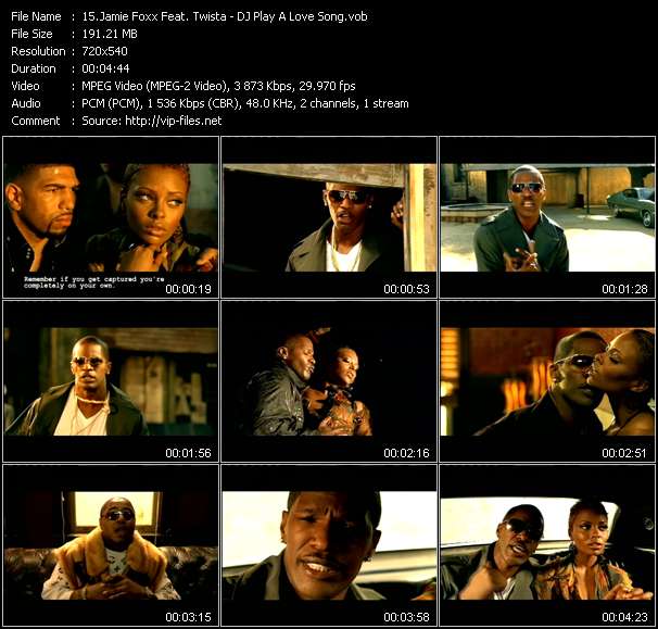 Jamie Foxx Feat. Twista video ”DJ Play A Love Song” from dvd ”Top Hits USA Video VH-43 June 2006”