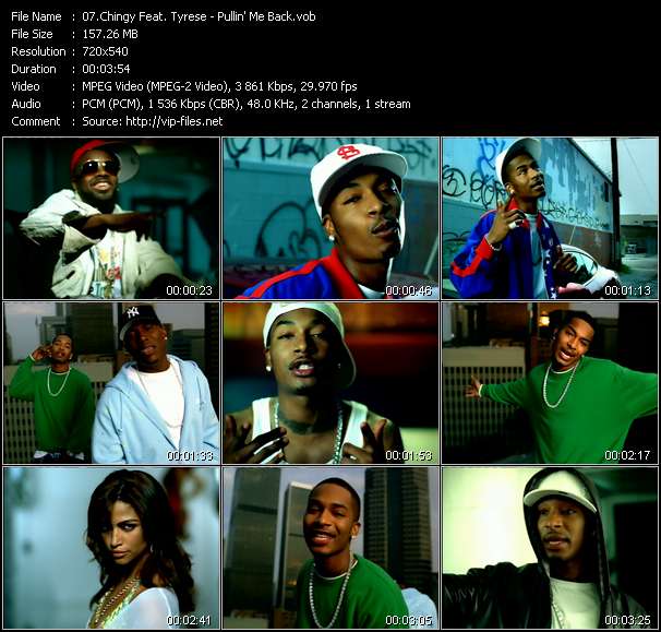 Chingy Feat. Tyrese video ”Pullin' Me Back” from dvd ”Top Hits USA Video VH-45 August 2006”