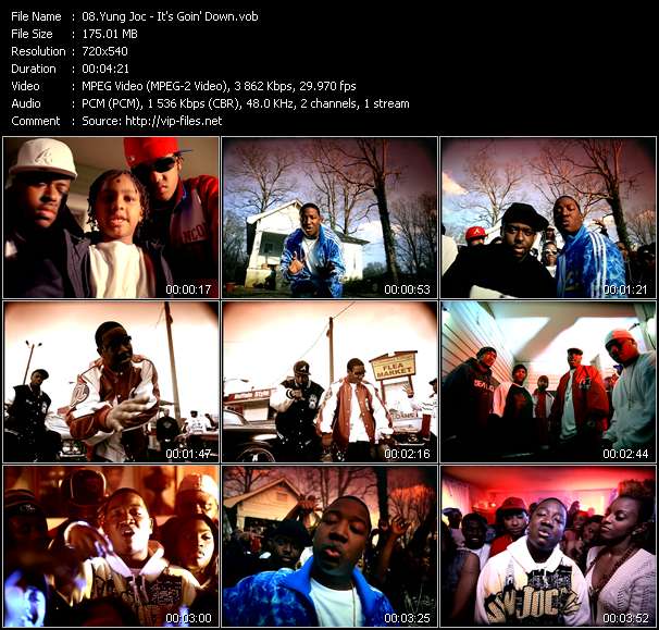 Yung Joc video ”It's Goin' Down” from dvd ”Top Hits USA Video VH-45 August 2006”