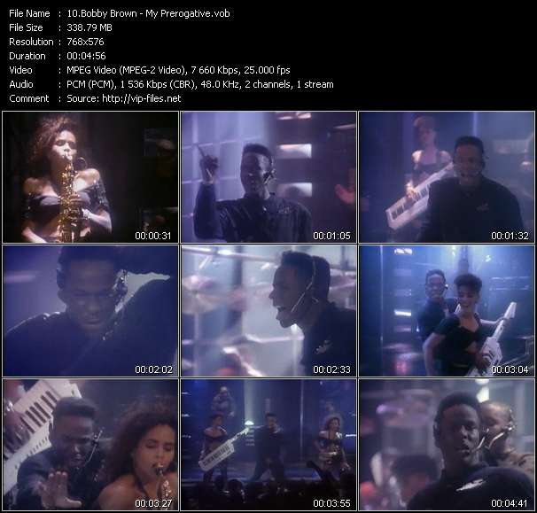 Bobby Brown video ”My Prerogative” from dvd ”The Video Pool UK January 1989”