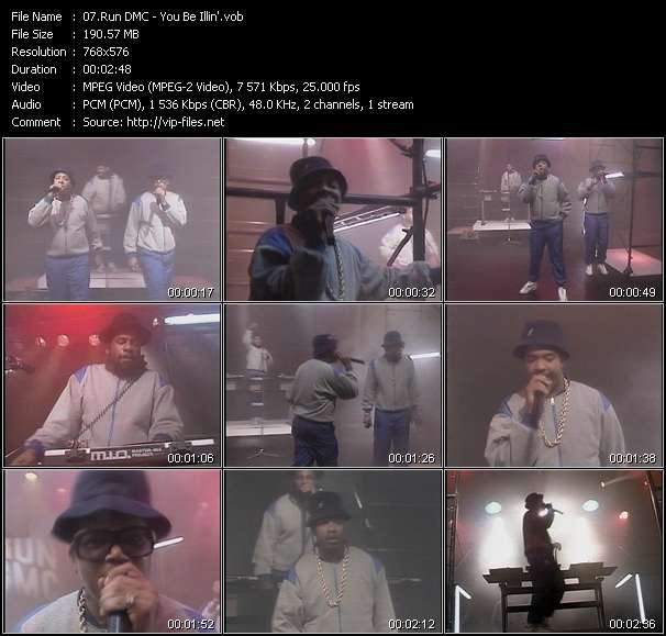 Run DMC video ”You Be Illin'” from dvd ”The Video Pool UK February 1987”