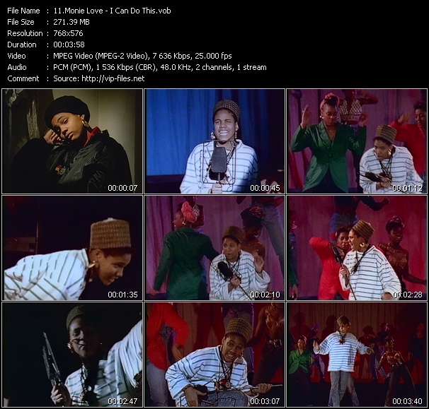 Monie Love video ”I Can Do This” from dvd ”The Video Pool UK March 1989”