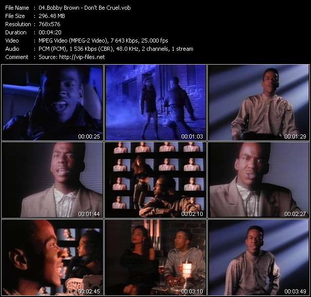 Bobby Brown video ”Don't Be Cruel” from dvd ”The Video Pool UK April 1989”