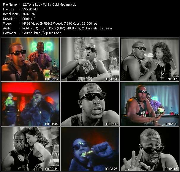 Tone Loc video ”Funky Cold Medina” from dvd ”The Video Pool UK April 1989”