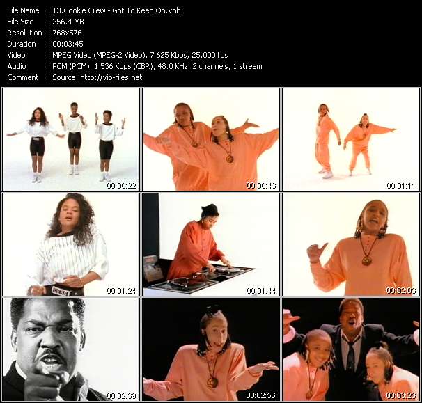 Cookie Crew video ”Got To Keep On” from dvd ”The Video Pool UK April 1989”