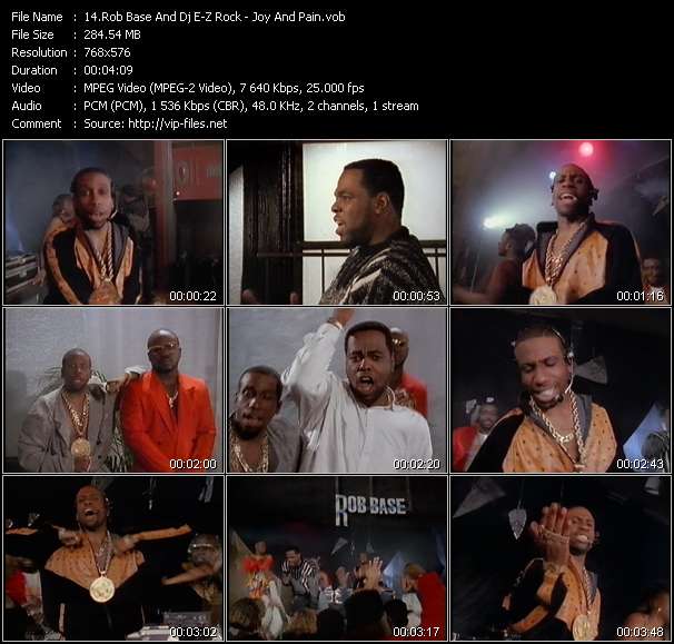 Rob Base And Dj E-Z Rock video ”Joy And Pain” from dvd ”The Video Pool UK April 1989”