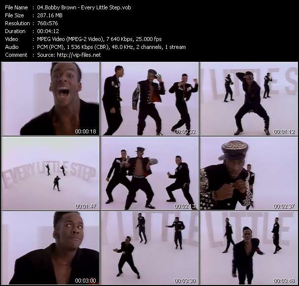 Bobby Brown video ”Every Little Step” from dvd ”The Video Pool UK June 1989”