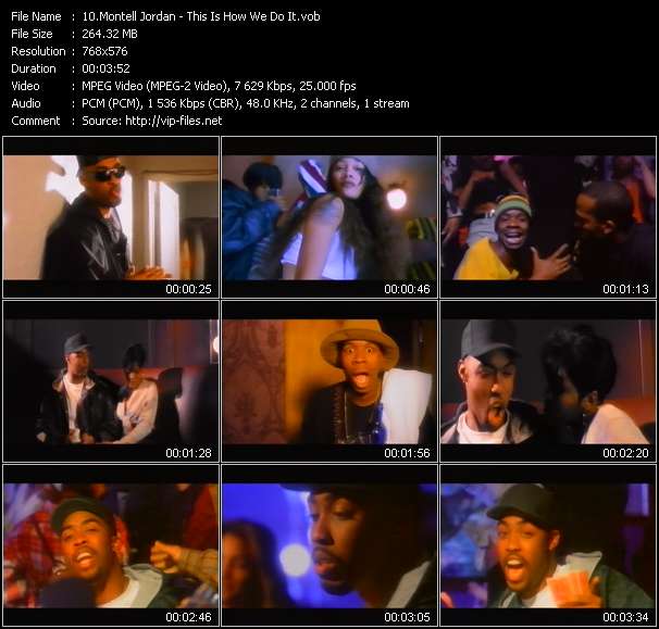 Montell Jordan video ”This Is How We Do It” from dvd ”The Video Pool UK June 1995”