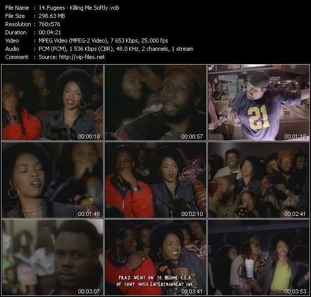 Fugees video ”Killing Me Softly” from dvd ”The Video Pool UK June 1996”