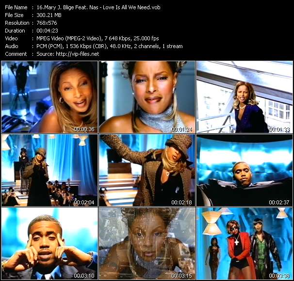 Mary J. Blige Feat. Nas video ”Love Is All We Need” from dvd ”The Video Pool UK June 1997”