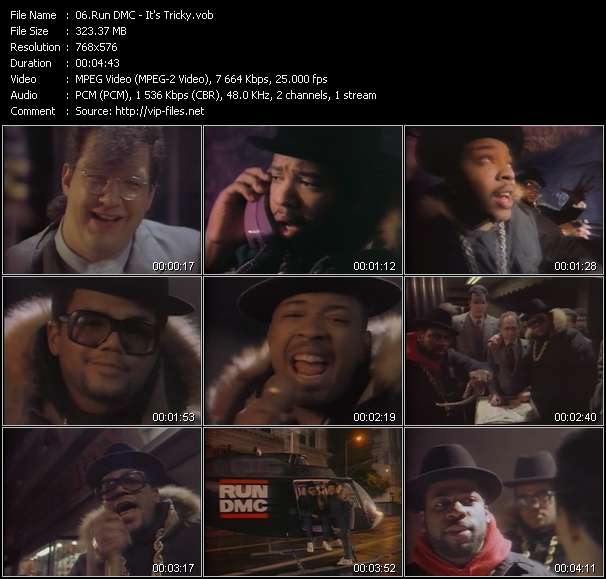 Run DMC video ”It's Tricky” from dvd ”The Video Pool UK July 1987”