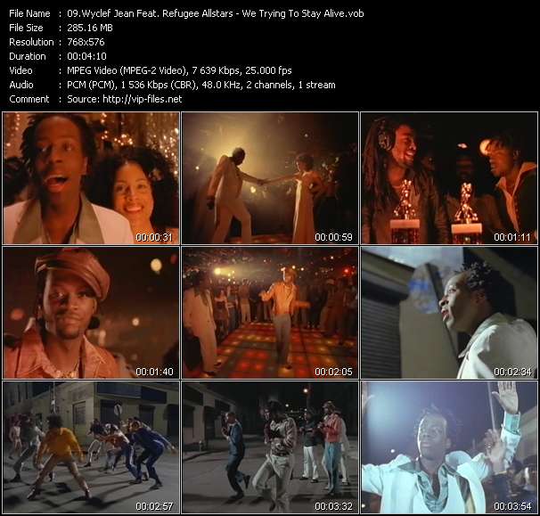 Wyclef Jean Feat. Refugee Allstars video ”We Trying To Stay Alive” from dvd ”The Video Pool UK July 1997”