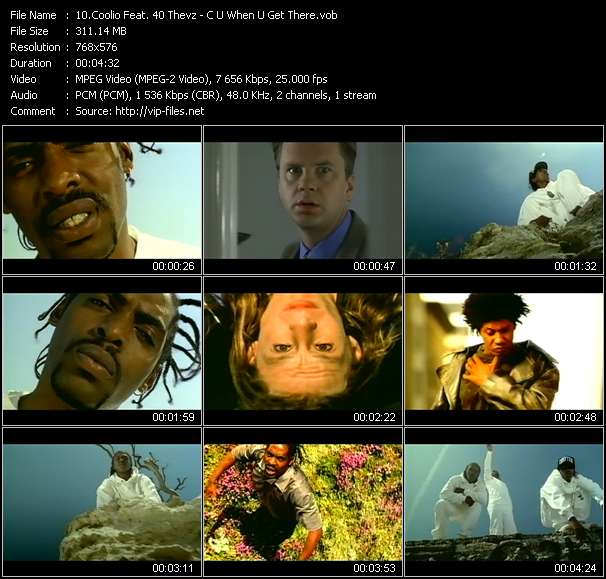 Coolio Feat. 40 Thevz video ”C U When U Get There” from dvd ”The Video Pool UK July 1997”