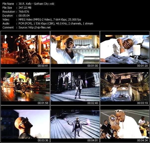 R. Kelly video ”Gotham City” from dvd ”The Video Pool UK July 1997”