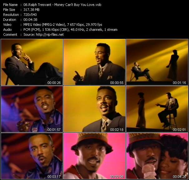 Ralph Tresvant video ”Money Can't Buy You Love” from dvd ”Wolfram Video 1012 Hot Video A. August 1992”