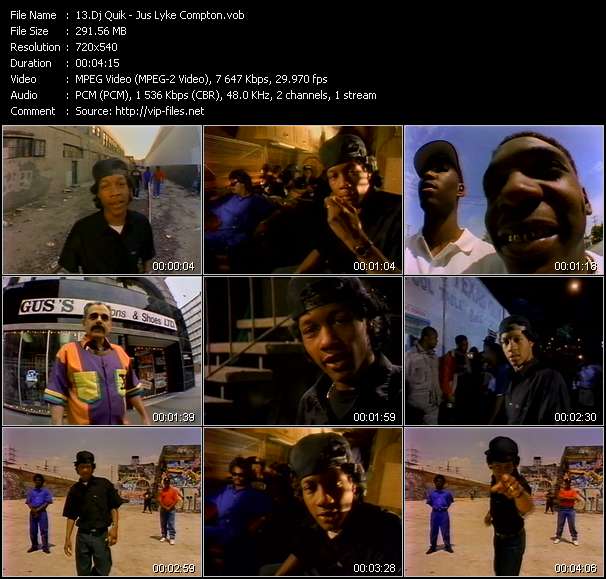 Dj Quik video ”Jus Lyke Compton” from dvd ”Wolfram Video 1013 Hot Video B. August 1992”