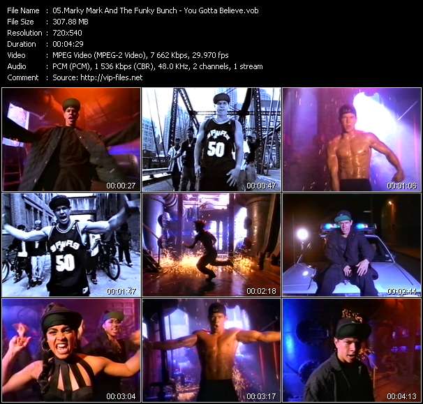 Marky Mark And The Funky Bunch video ”You Gotta Believe” from dvd ”Wolfram Video 1032 Hot Video A. October 1992”