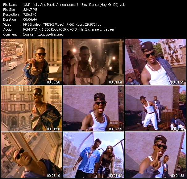 R. Kelly And Public Announcement video ”Slow Dance (Hey Mr. DJ)” from dvd ”Wolfram Video 1032 Hot Video A. October 1992”