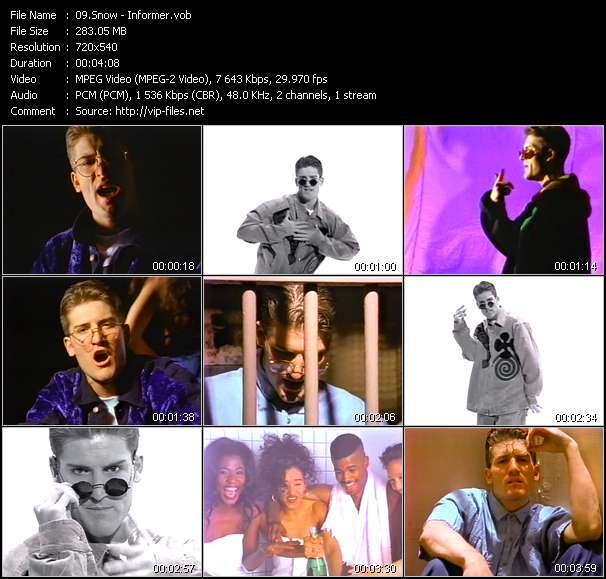 Snow video ”Informer” from dvd ”Wolfram Video 1072 Hot Video A. February 1993”