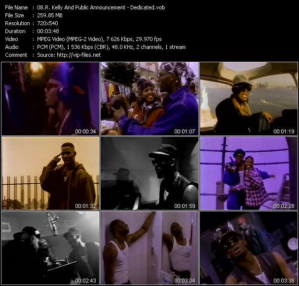 R. Kelly And Public Announcement video ”Dedicated” from dvd ”Wolfram Video 1083 Hot Video B. March 1993”