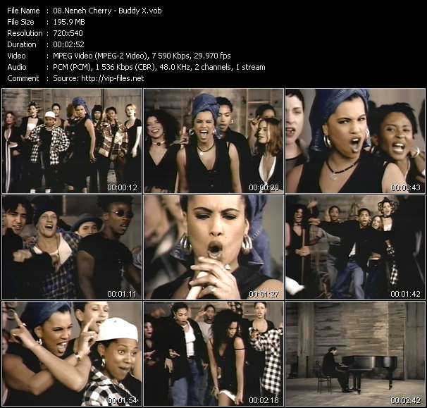 Neneh Cherry video ”Buddy X” from dvd ”Wolfram Video 1092 Hot Video A. April 1993”