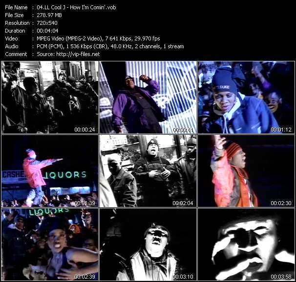 LL Cool J video ”How I'm Comin'” from dvd ”Wolfram Video 1093 Hot Video B. April 1993”