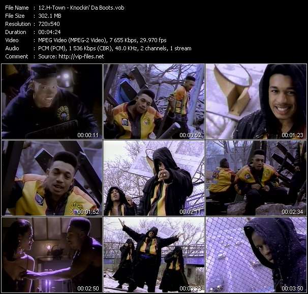 H-Town video ”Knockin' Da Boots” from dvd ”Wolfram Video 1112 Hot Video A. May 1993”