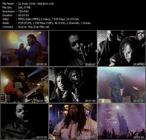 Inner Circle video ”Bad Boys” from dvd ”Wolfram Video 1113 Hot Video B. May 1993”