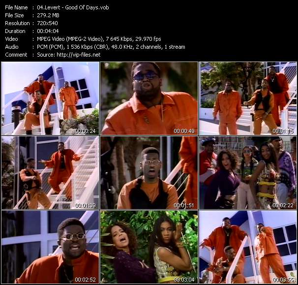 Levert video ”Good Ol' Days” from dvd ”Wolfram Video 1123 Hot Video B. June 1993”