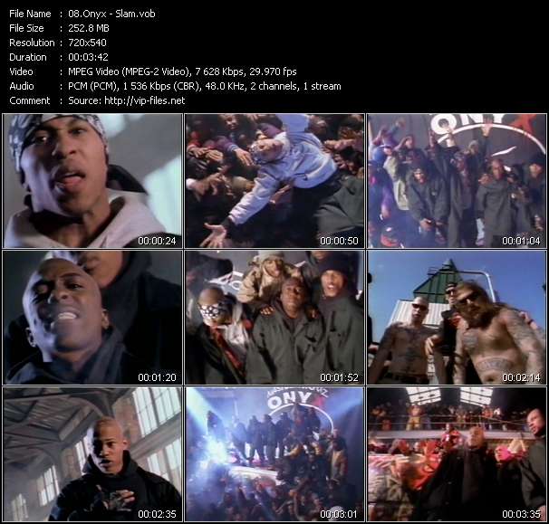 Onyx video ”Slam” from dvd ”Wolfram Video 1132 Hot Video A. July 1993”