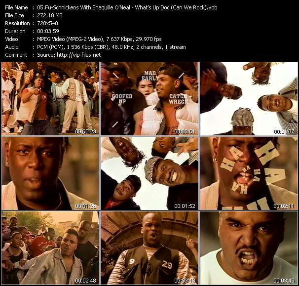 Fu-Schnickens With Shaquille O'Neal video ”What's Up Doc? (Can We Rock?)” from dvd ”Wolfram Video 1133 Hot Video B. July 1993”