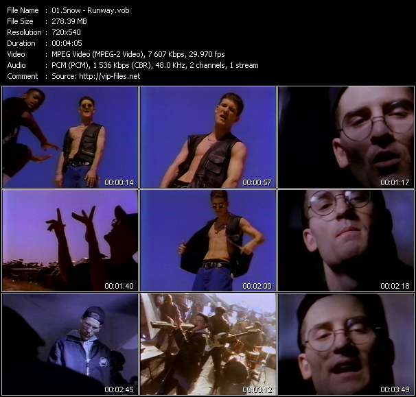 Snow video ”Runway” from dvd ”Wolfram Video 1143 Hot Video B. August 1993”