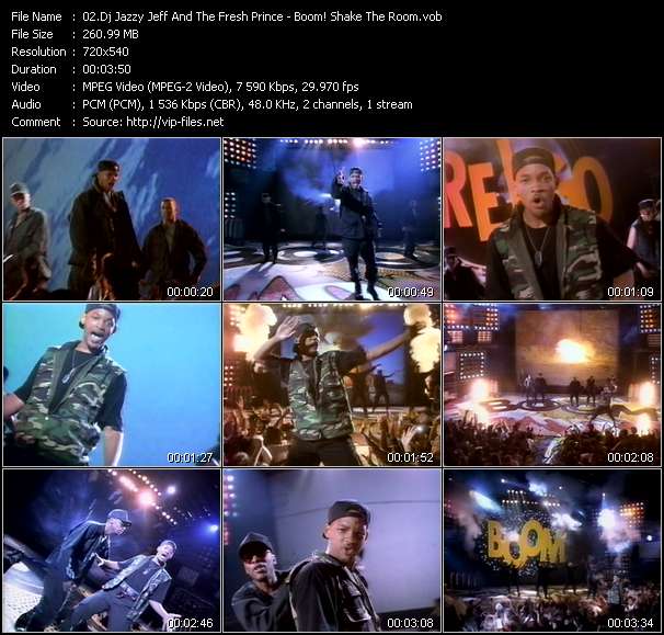 Dj Jazzy Jeff And The Fresh Prince video ”Boom! Shake The Room” from dvd ”Wolfram Video 1153 Hot Video B. September 1993”